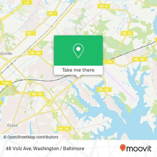 Mapa de 48 Volz Ave, Middle River, MD 21220