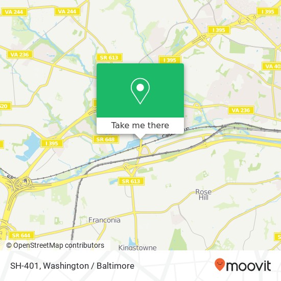 Mapa de SH-401, Alexandria, VA 22304