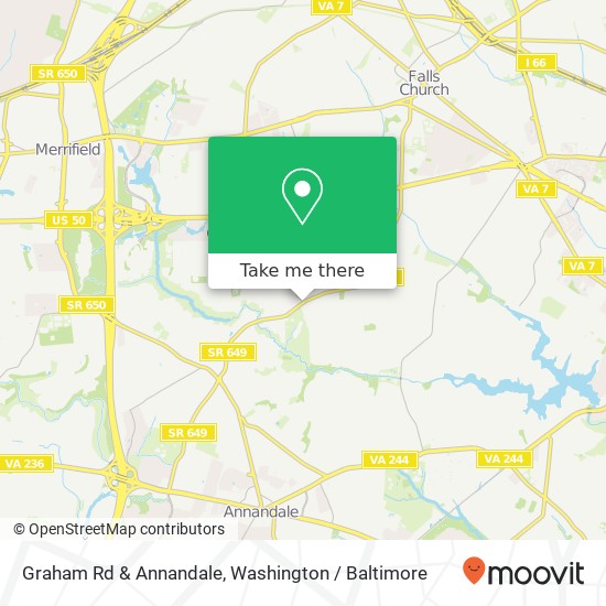 Mapa de Graham Rd & Annandale, Falls Church, VA 22042