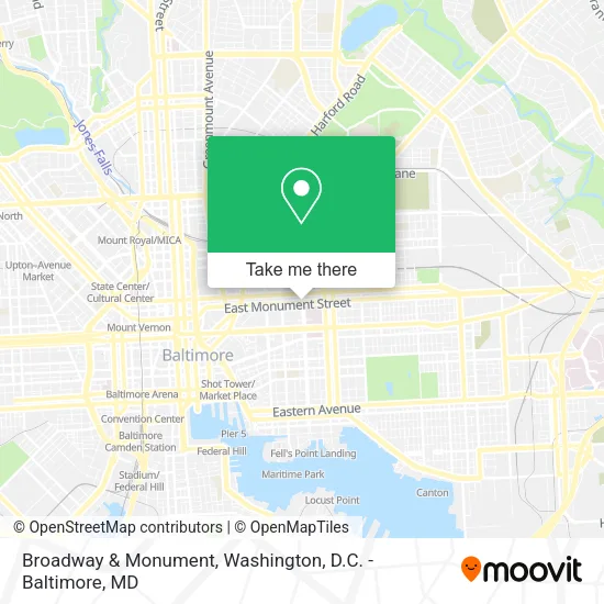 Broadway & Monument map