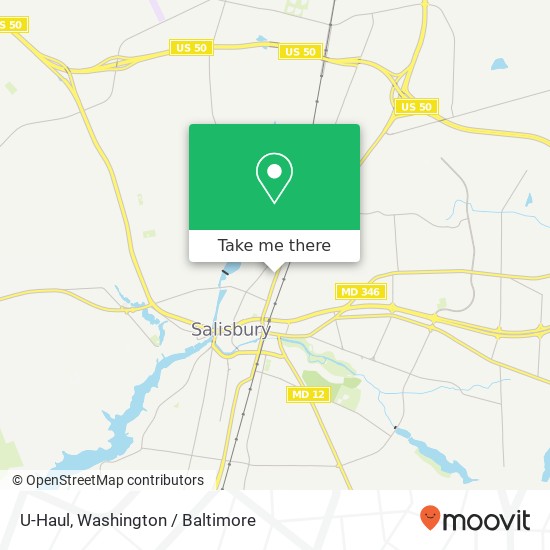 Mapa de U-Haul, 900 N Salisbury Blvd