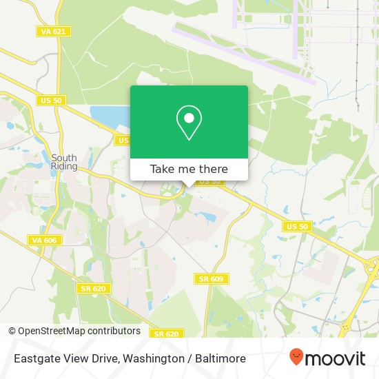 Mapa de Eastgate View Drive, Eastgate View Drive, South Riding, VA 20152, USA