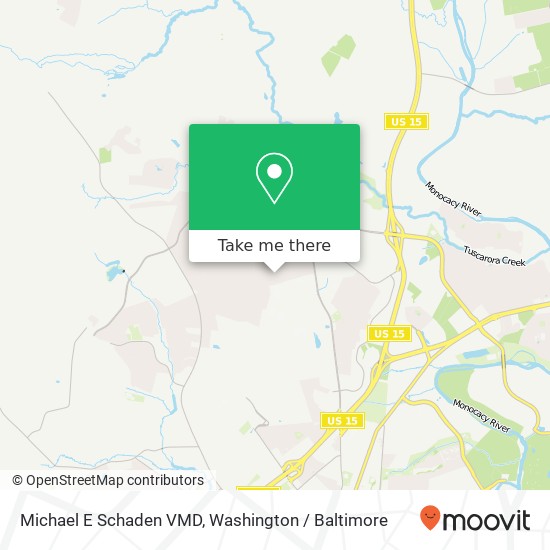 Mapa de Michael E Schaden VMD, 8105 Claiborne Ct