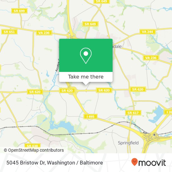 Mapa de 5045 Bristow Dr, Annandale, VA 22003