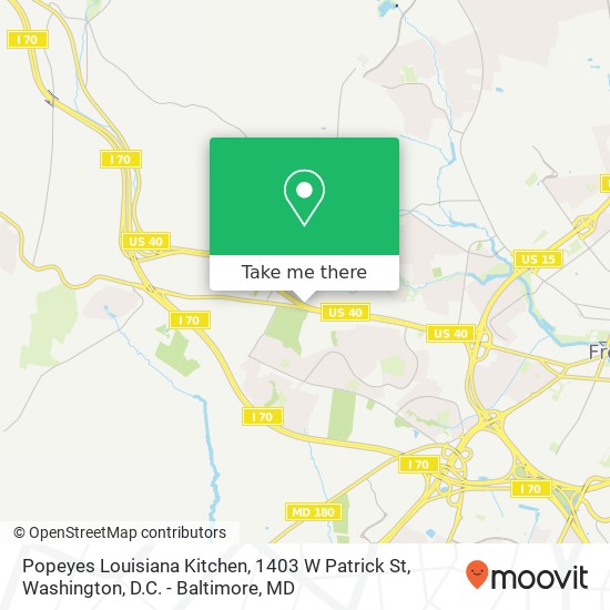 Mapa de Popeyes Louisiana Kitchen, 1403 W Patrick St