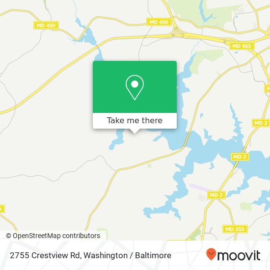 Mapa de 2755 Crestview Rd, Riva, MD 21140