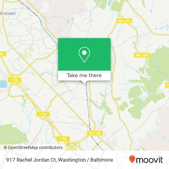 Mapa de 917 Rachel Jordan Ct, Owings Mills, MD 21117