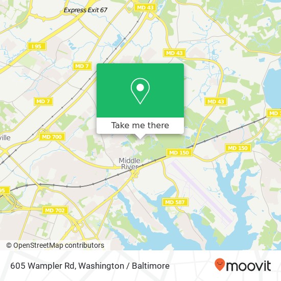 605 Wampler Rd, Middle River, MD 21220 map