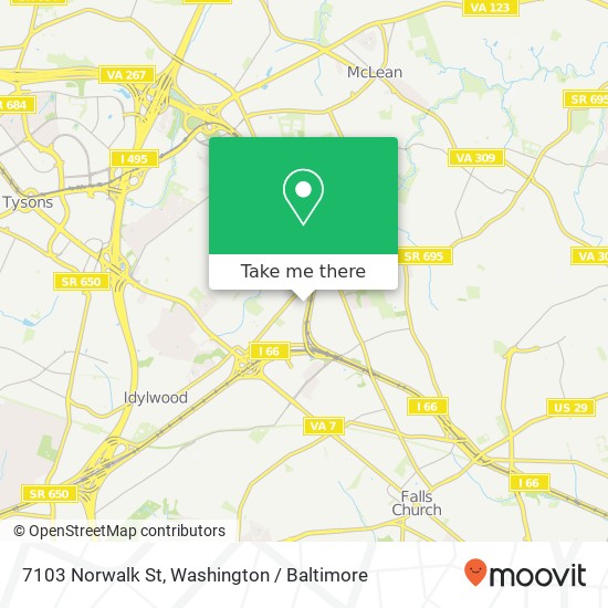 7103 Norwalk St, Falls Church, VA 22043 map