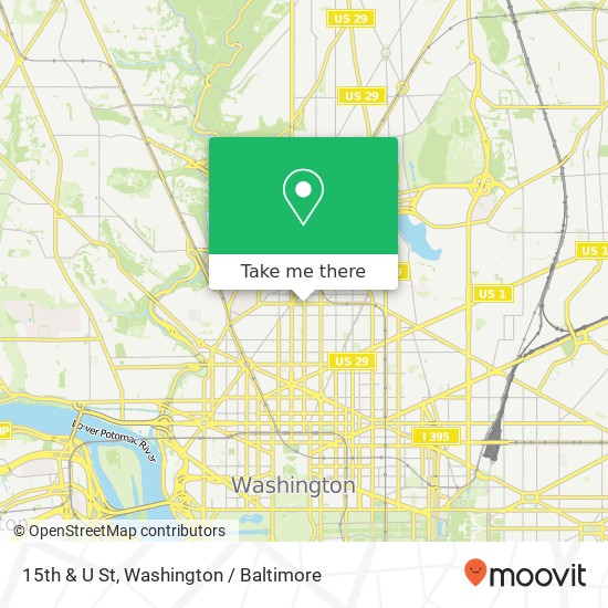 15th & U St, Washington, DC 20009 map