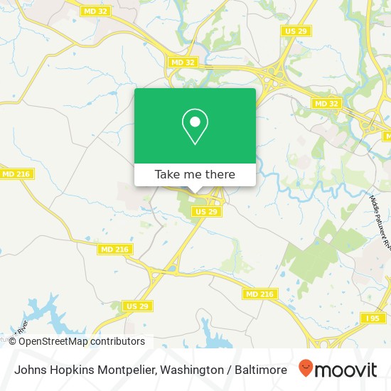 Johns Hopkins Montpelier, Laurel, MD 20723 map