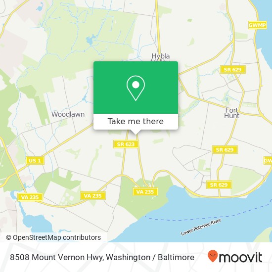 Mapa de 8508 Mount Vernon Hwy, Alexandria, VA 22309