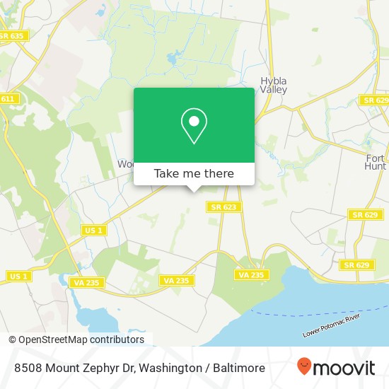 8508 Mount Zephyr Dr, Alexandria, VA 22309 map