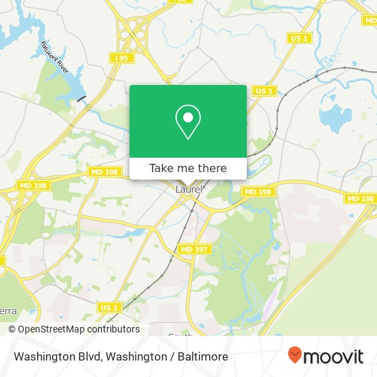 Mapa de Washington Blvd, Laurel, MD 20707