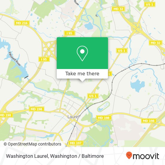 Mapa de Washington Laurel, Laurel, MD 20723