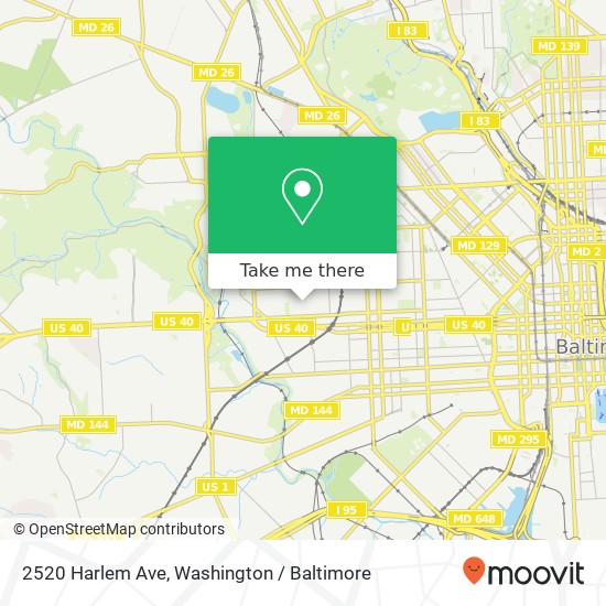 2520 Harlem Ave, Baltimore, MD 21216 map