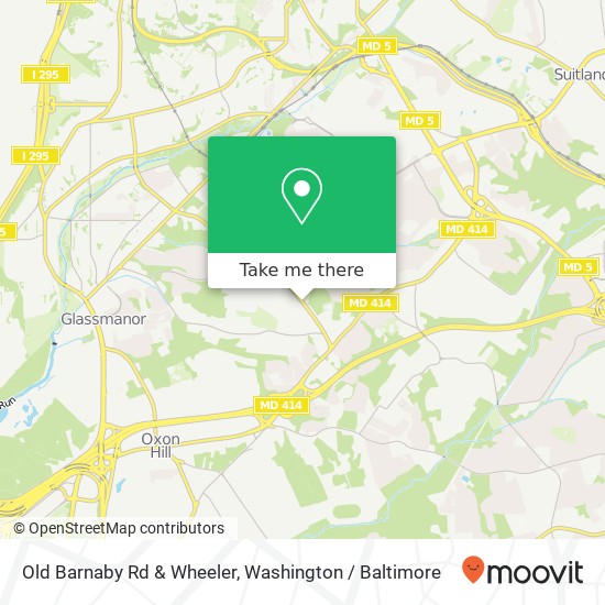 Mapa de Old Barnaby Rd & Wheeler, Oxon Hill, MD 20745