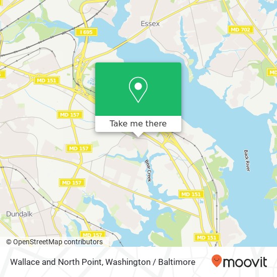 Wallace and North Point, Dundalk, MD 21222 map