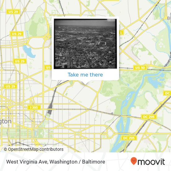 Mapa de West Virginia Ave, Washington, DC 20002