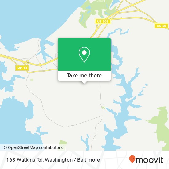 Mapa de 168 Watkins Rd, Grasonville, MD 21638