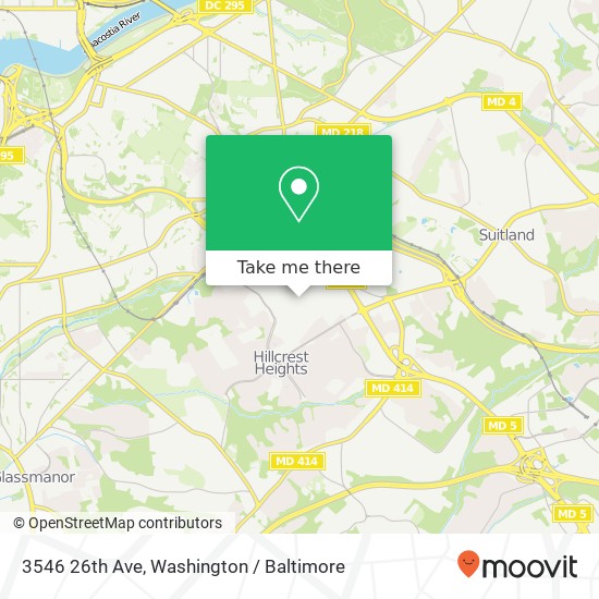 Mapa de 3546 26th Ave, Temple Hills, MD 20748