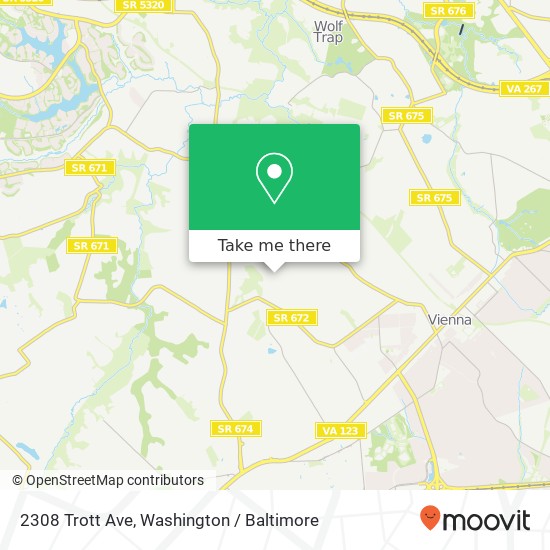 Mapa de 2308 Trott Ave, Vienna, VA 22181