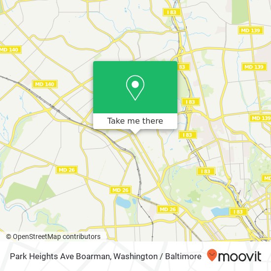 Mapa de Park Heights Ave Boarman, Baltimore, MD 21215