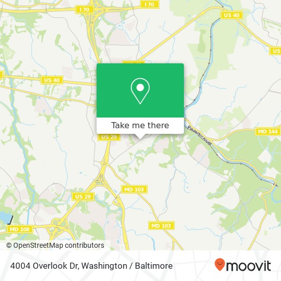 4004 Overlook Dr, Ellicott City, MD 21043 map