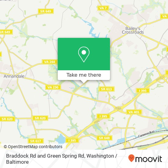Mapa de Braddock Rd and Green Spring Rd, Alexandria, VA 22312