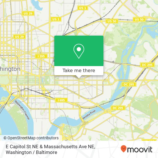 E Capitol St NE & Massachusetts Ave NE, Washington, DC 20002 map