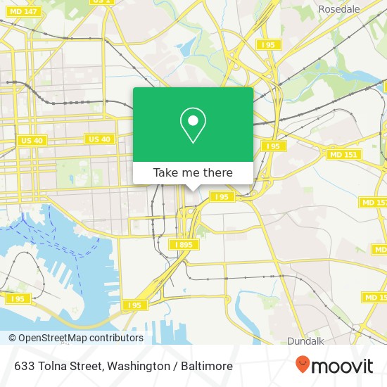 633 Tolna Street, 633 Tolna St, Baltimore, MD 21224, USA map