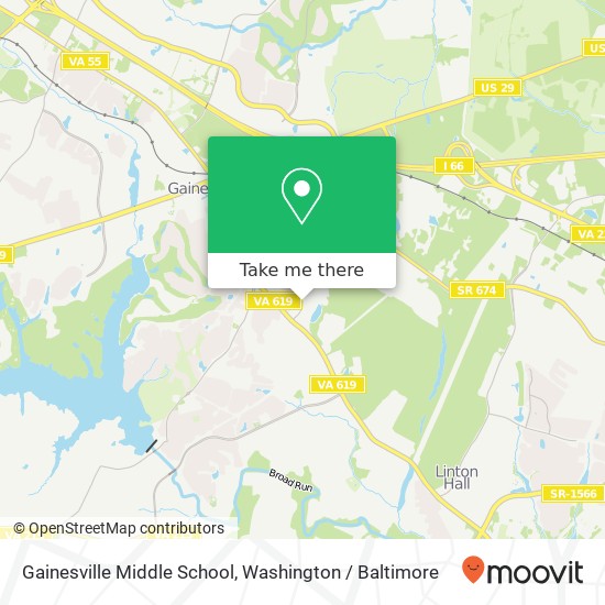 Mapa de Gainesville Middle School, 8001 Limestone Dr