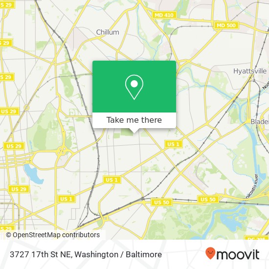 3727 17th St NE, Washington, DC 20018 map