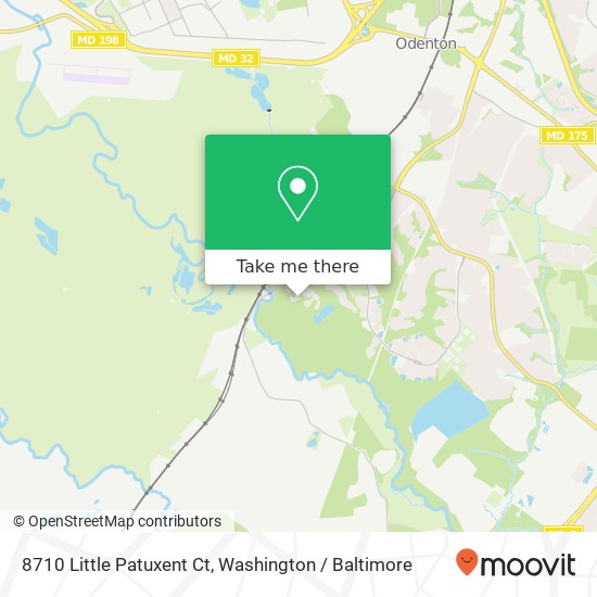 Mapa de 8710 Little Patuxent Ct, Odenton, MD 21113