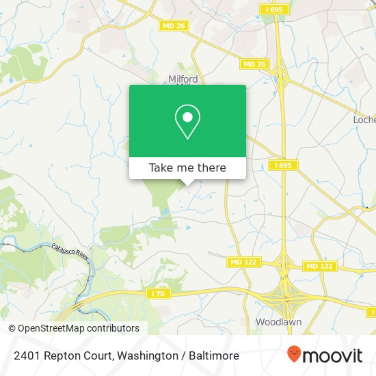 Mapa de 2401 Repton Court, 2401 Repton Ct, Windsor Mill, MD 21244, USA