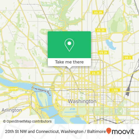 Mapa de 20th St NW and Connecticut, Washington, DC 20009