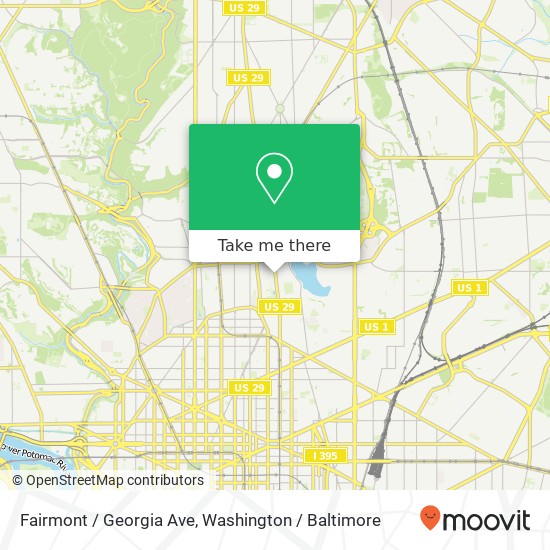 Mapa de Fairmont / Georgia Ave, Washington, DC 20001