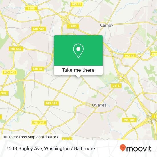 7603 Bagley Ave, Parkville, MD 21234 map