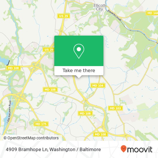 4909 Bramhope Ln, Ellicott City, MD 21043 map