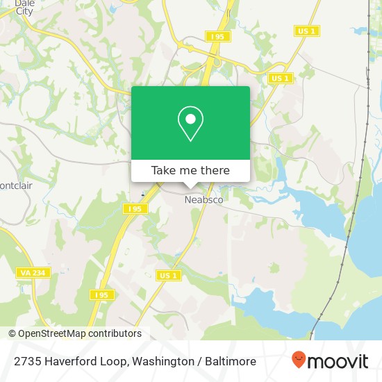 2735 Haverford Loop, Woodbridge, VA 22191 map