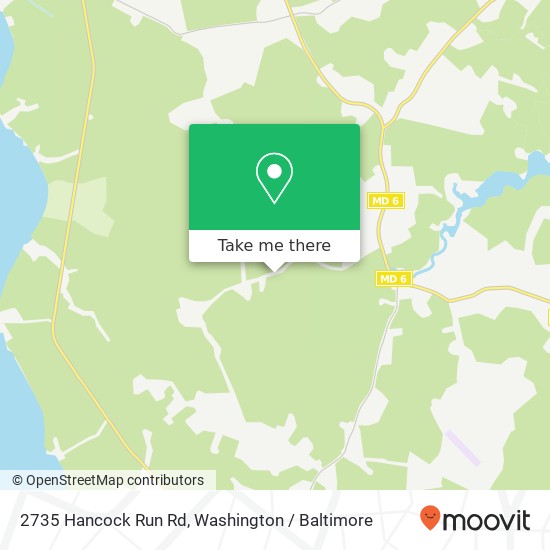 Mapa de 2735 Hancock Run Rd, Nanjemoy, MD 20662