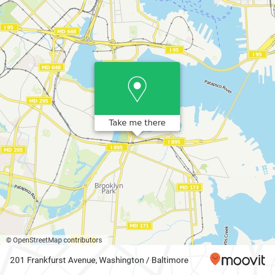 201 Frankfurst Avenue, 201 Frankfurst Ave, Baltimore, MD 21226, USA map