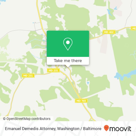 Mapa de Emanuel Demedis Attorney, 481 Main St Prince Frederick, MD 20678
