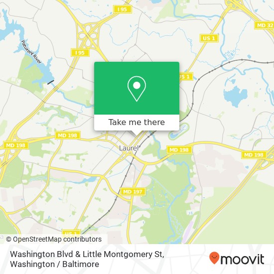 Mapa de Washington Blvd & Little Montgomery St, Laurel, MD 20707