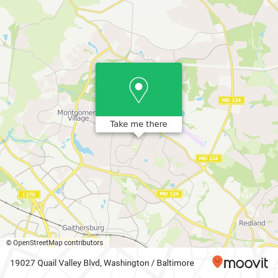 Mapa de 19027 Quail Valley Blvd, Gaithersburg, MD 20879