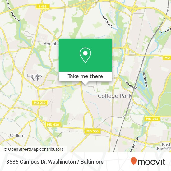 3586 Campus Dr, College Park, MD 20742 map