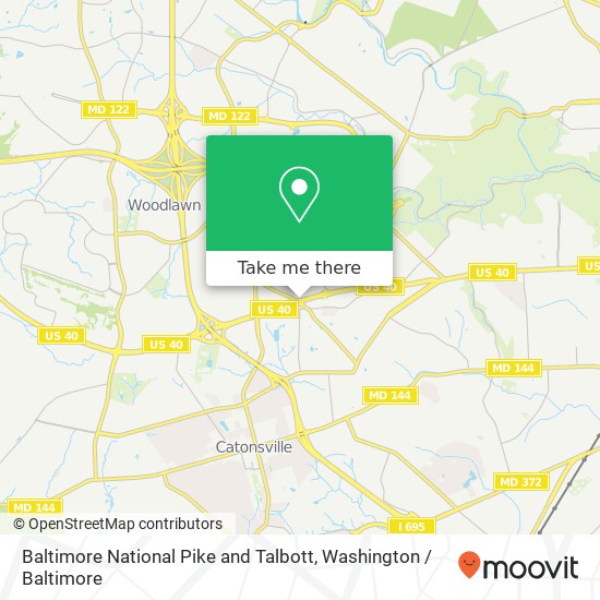 Baltimore National Pike and Talbott, Gwynn Oak, MD 21207 map