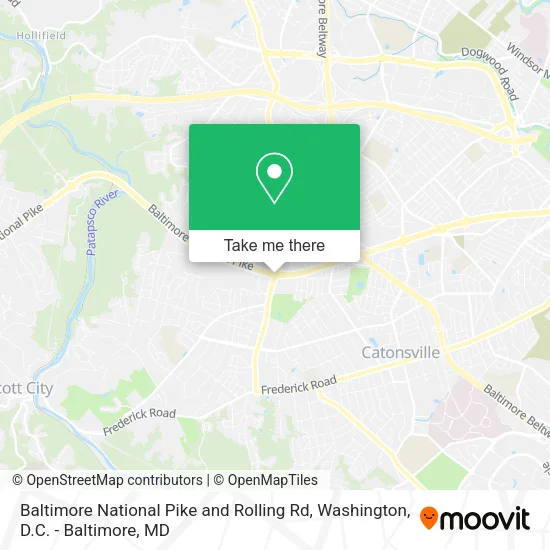 Mapa de Baltimore National Pike and Rolling Rd