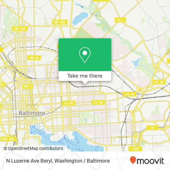 N Luzerne Ave Beryl, Baltimore, MD 21205 map