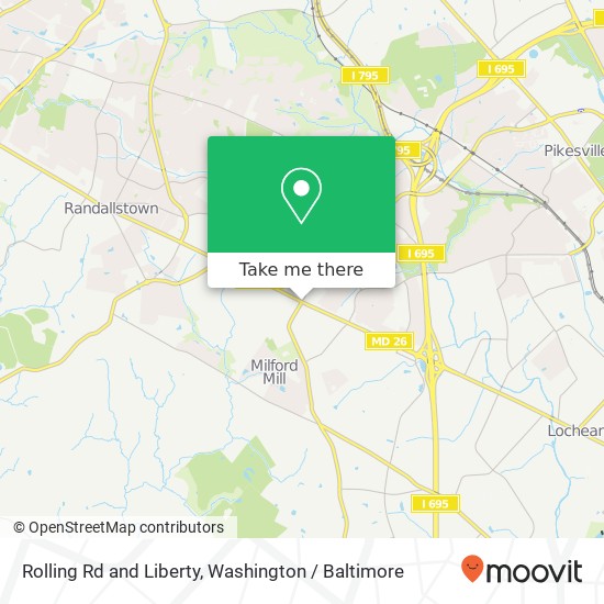 Mapa de Rolling Rd and Liberty, Windsor Mill, MD 21244